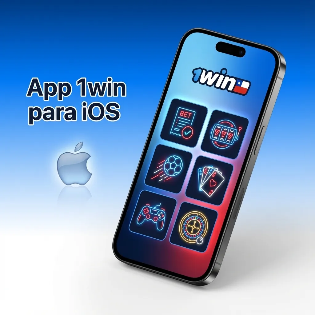 Pantallas de la app 1win en un iPhone, mostrando apuestas deportivas, casino y estadísticas en la interfaz iOS