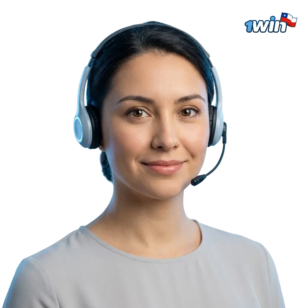 Página de contactos de 1win en Chile con opciones de soporte por correo, chat en vivo, teléfono y redes sociales.
